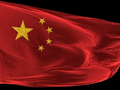 China flag 3D model