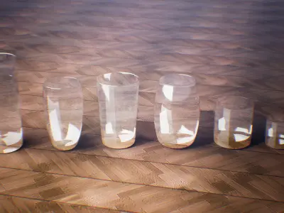 Ultimate Glass Props  135 variations Low-poly 3D model