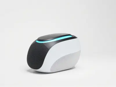 Breeze Smart Voice Assistant with Airflow-Inspired Design Low-poly 3D model