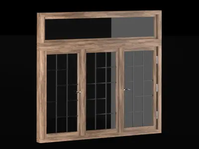 Modern Wooden windows 3D model