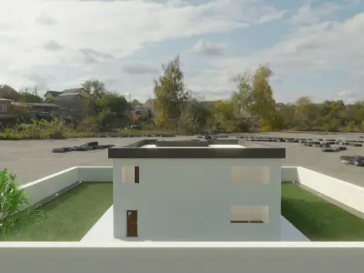 Home 3D elevator with stairs Low-poly 3D model