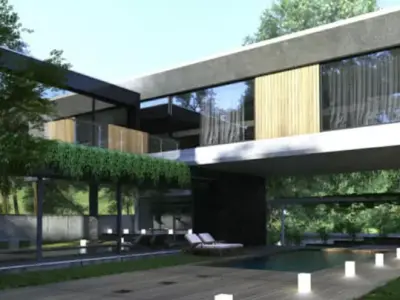 Modern house 3D model 43