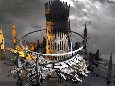 Deacon Sci Fi Palace city 1 3D model