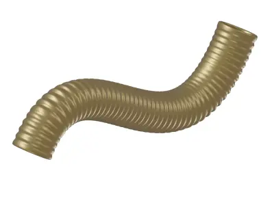 Brass Flexible Duct Pipe 3D model