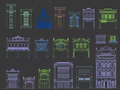European-style doors and windows 3D model