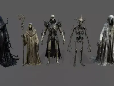 Fantasy Creatures Pack 2 Low-poly 3D model