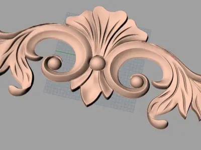 European furniture 3D relief models for CNC wood engraving E198 3D model