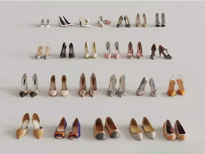 Ladies High Heels Display 3D model