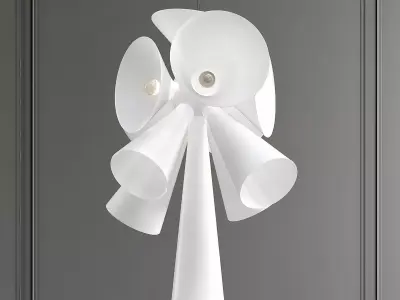 Nebula pendant light hanging from wall 3D model