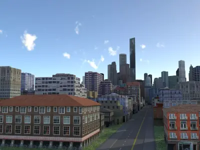City 93 Low-poly 3D model