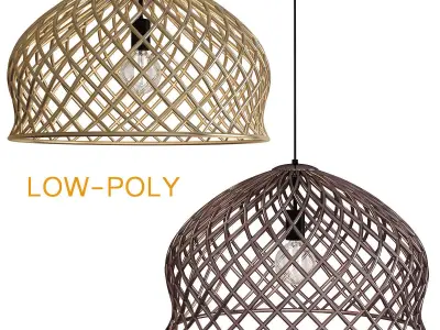 Metall pendant lamp 3d model Low-poly 3D model