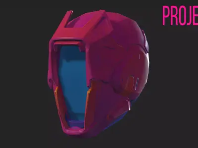 Project 1 - Pink  Defender Low-poly 3D model