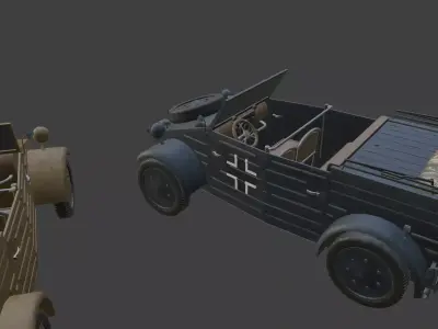 Kubelwagen three color options 3D model