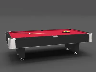 8 Ball Pool Table Red 3D model