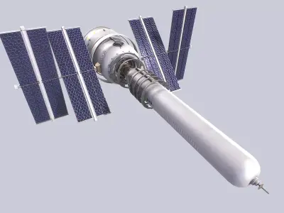 Sci fi Satellite Low-poly 3D model