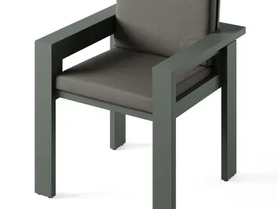 Walker Metal Outdoor Arm Chair  3D model