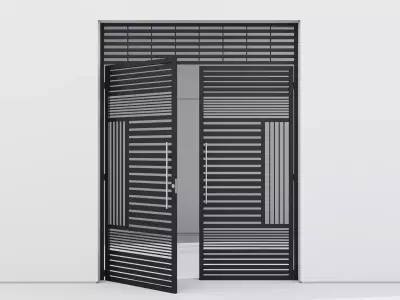 Aluminium door 56 3D model