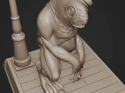 Deep One - statue  3D print model