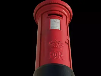 London red mailbox Low-poly 3D model