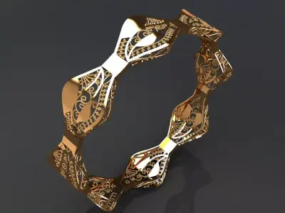 1376 Royal Colonnade Bangle 8gm 3D print model