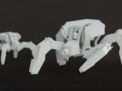 Low poly Spider Robot Low-poly 3D model