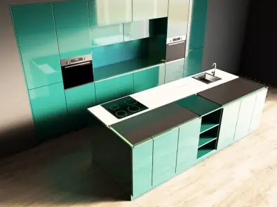75-Kitchen3 glossy 7 3D model