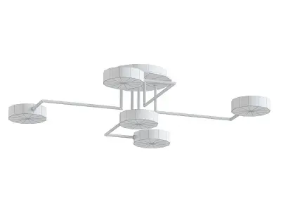 AX631 ceiling light fixture with four lights 3D model