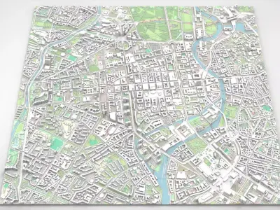 Cityscape Berlin Germany 3D model purchase