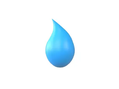 Water Drops v4 003 Low-poly 3D model