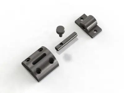 Manual door and window lock or stopper Free 3D print model