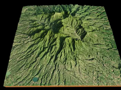 Mount muria 3d model terrain 3D model