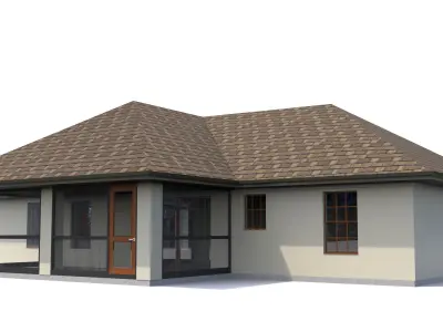 House-001 -Low Poly house 3D model