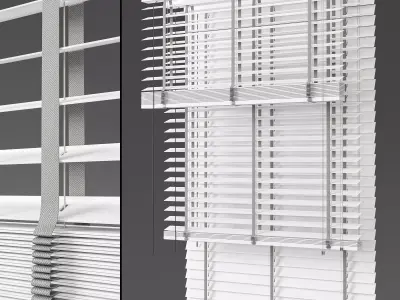 Wooden blinds Set 05 3D model