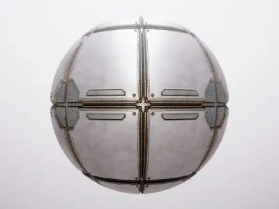 PBR Sci-Fi Spaceship Texture 55 Low-poly 3D model