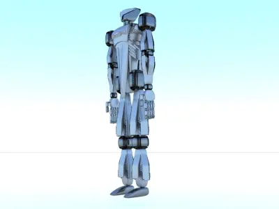 Rigged Robot Cyborg Character Sci Fi 3D model