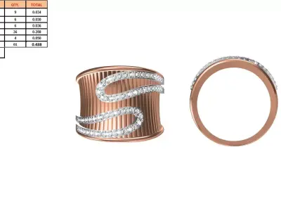 Ladies-Elegant Stone Rings For Womens 111 3D print model