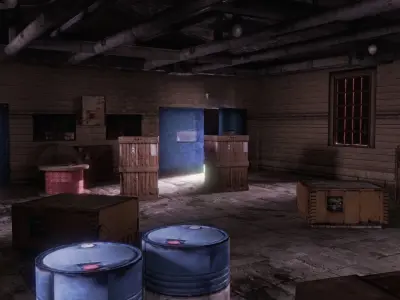 Warehouse 3D model industrial building 3D model
