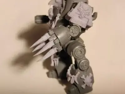 Space Viking Wolves Contemptor dreadnaught bits 3D print model