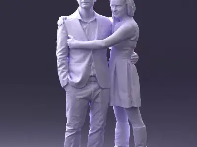 000346 Couple in Casual Outfit 3D model