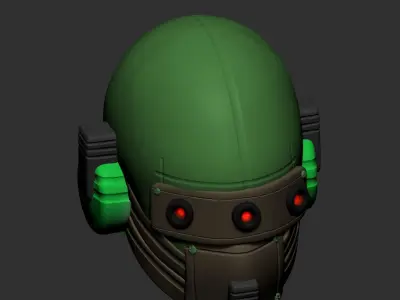 helmet high poly sculpt 3d printable ver 7 3D model 3D model 160