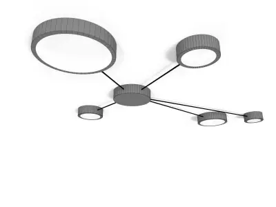 Circles ceiling lamp 3D model
