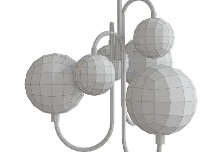 Pelle Chandelier Gooseneck West Elm 3d model Low-poly 3D model
