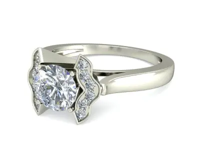 Women Wedding Engagement Ring 3D print model 3