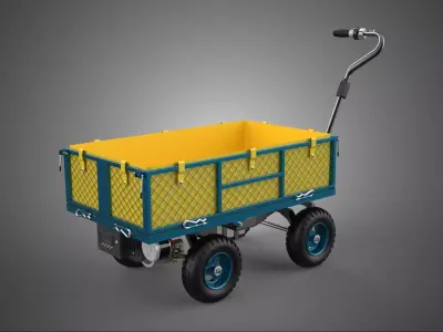 ELECTRIC BATTTERY MOTOR WAGON CART DETACHABLE MESH CLOTH POCKET 3D model