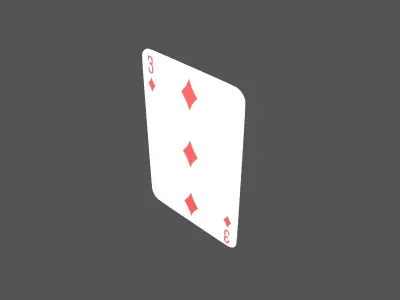 Poker Cards Tiles 3 V1 001 Low-poly 3D model