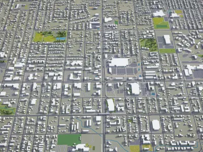 Lakewood Low-poly 3D model