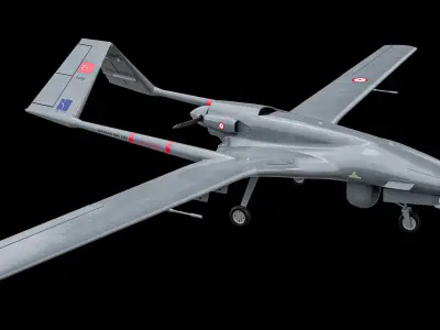  Rigged Bayraktar TB2 UCAV Drone Turkish Version PBR 