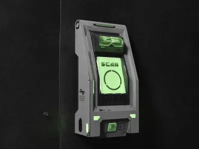 Sci Fi Scanner Display v2 Low-poly 3D model