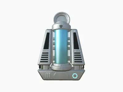 SciFi Backpack J05 Steel Bright - Fashion Character Design Low-poly 3D model