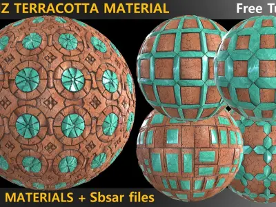 10 Terracotta PBR Materials Texture